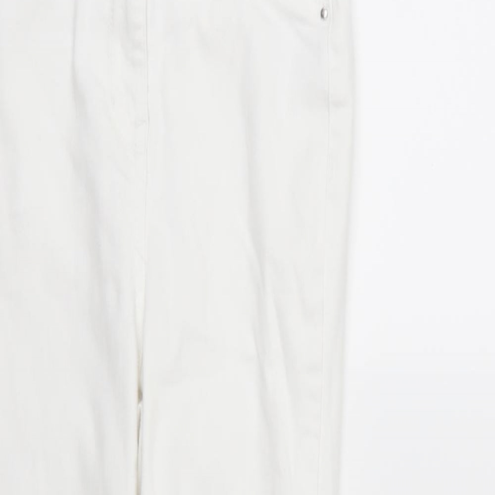Very Womens White  Denim Skinny Jeans Size 8 L27 in