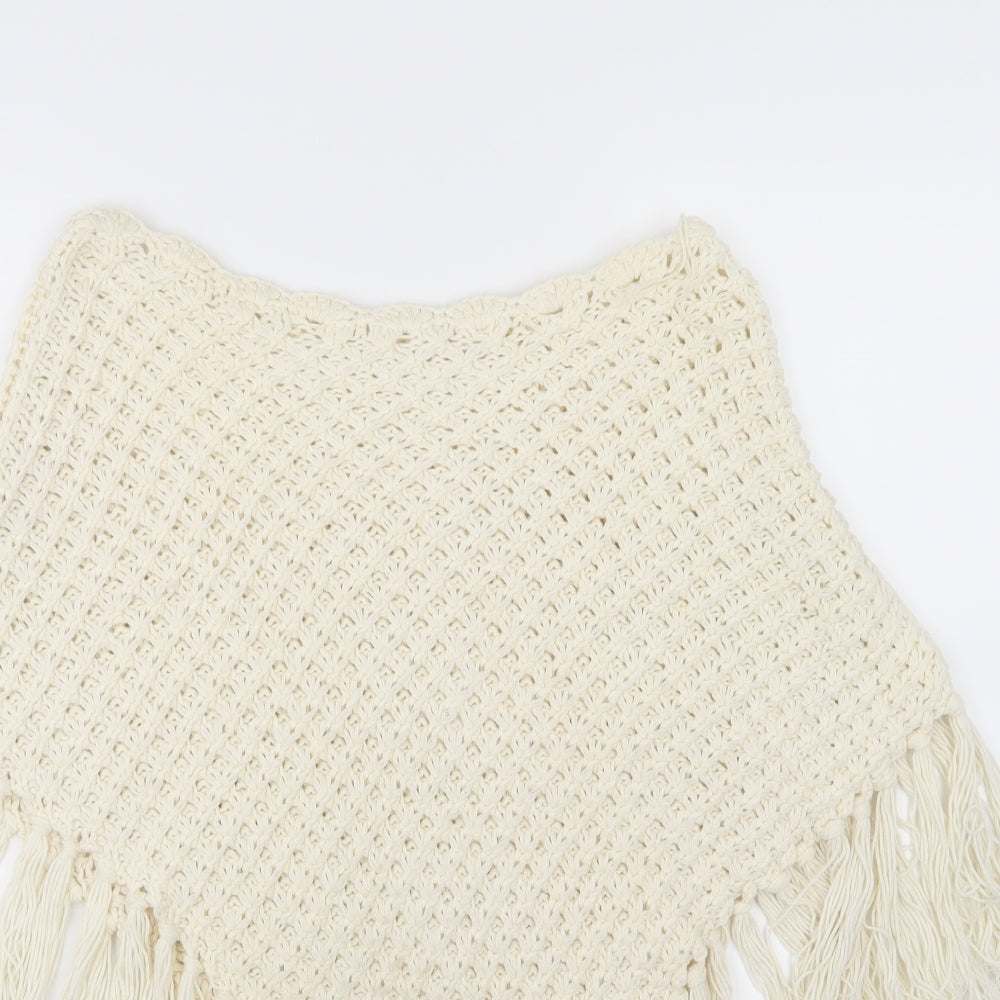 River Island Womens Ivory  Knit Jacket Poncho One Size