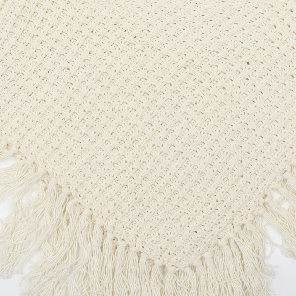 River Island Womens Ivory  Knit Jacket Poncho One Size