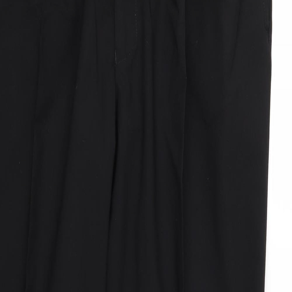 Marks and Spencer Mens Black  Rayon Trousers  Size 38 L31 in