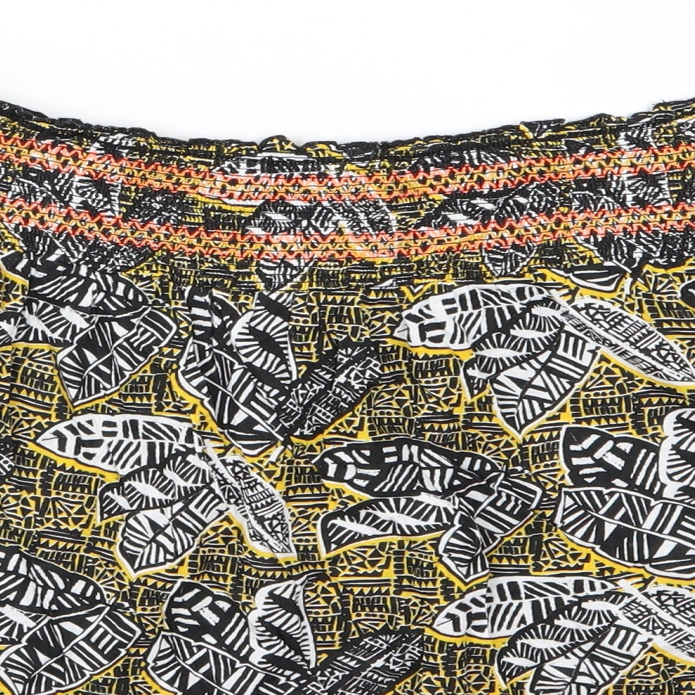 Primark Womens Multicoloured Geometric Jersey Basic T-Shirt Size 16