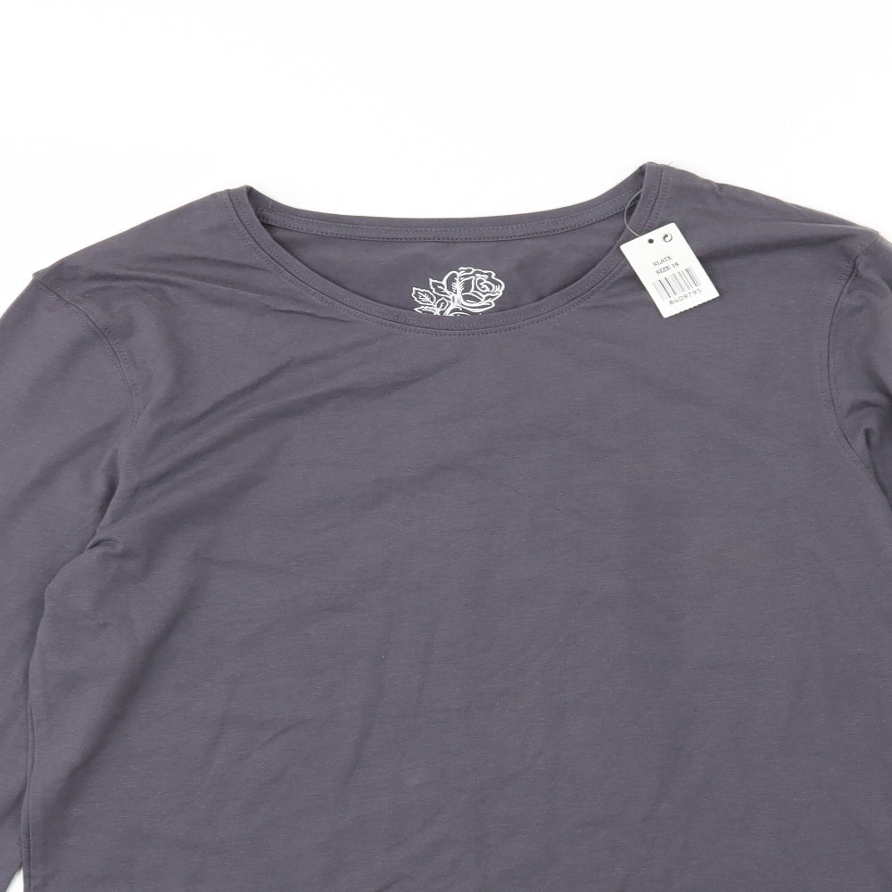 Primark Womens Grey  Jersey Basic T-Shirt Size 18