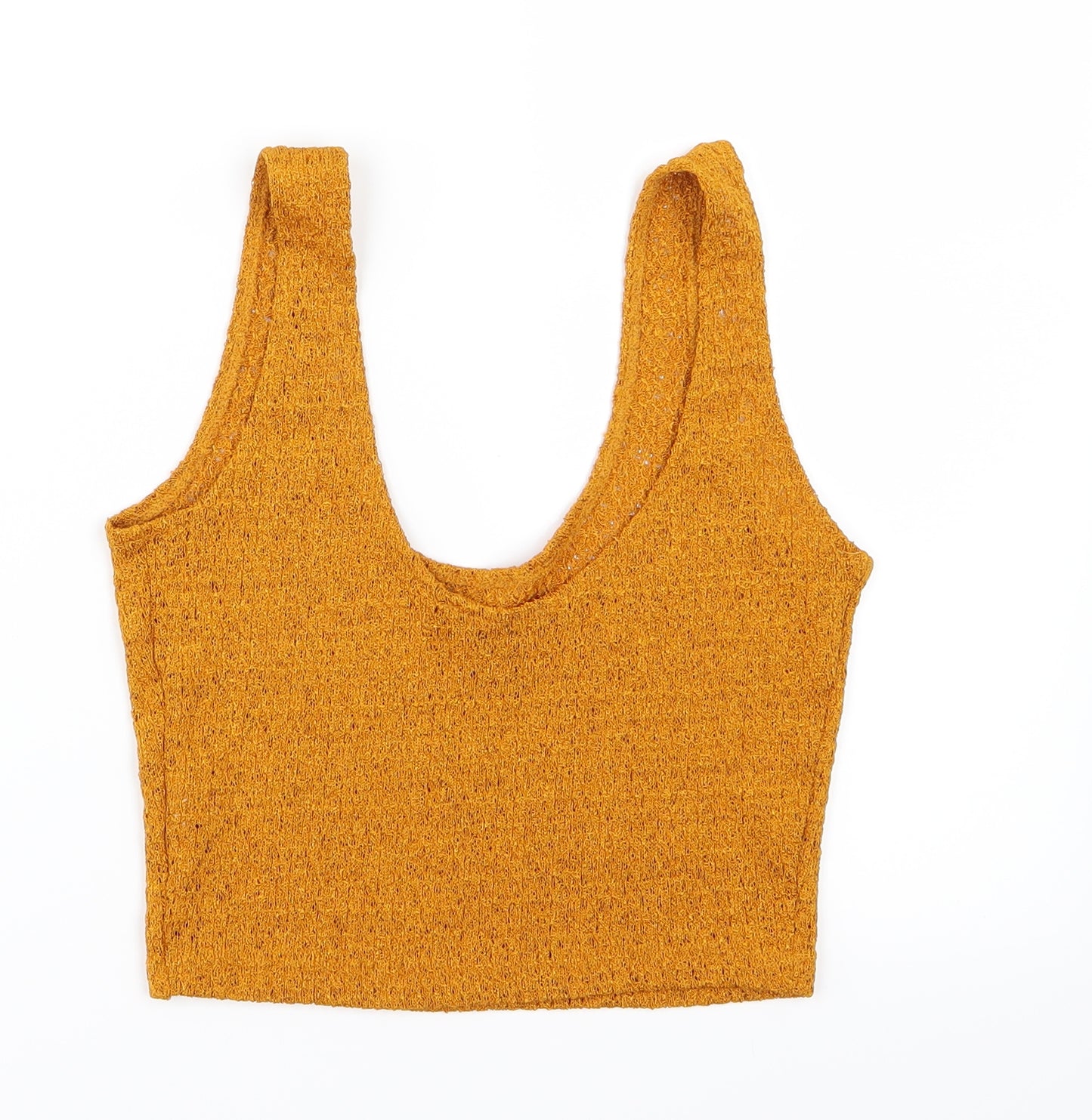 Primark Womens Yellow  Knit Basic Tank Size XS