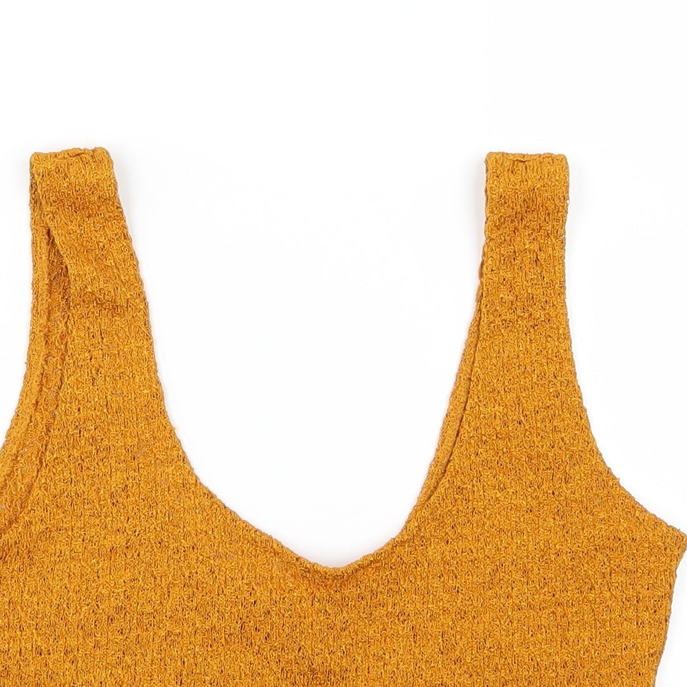 Primark Womens Yellow  Knit Basic Tank Size XS