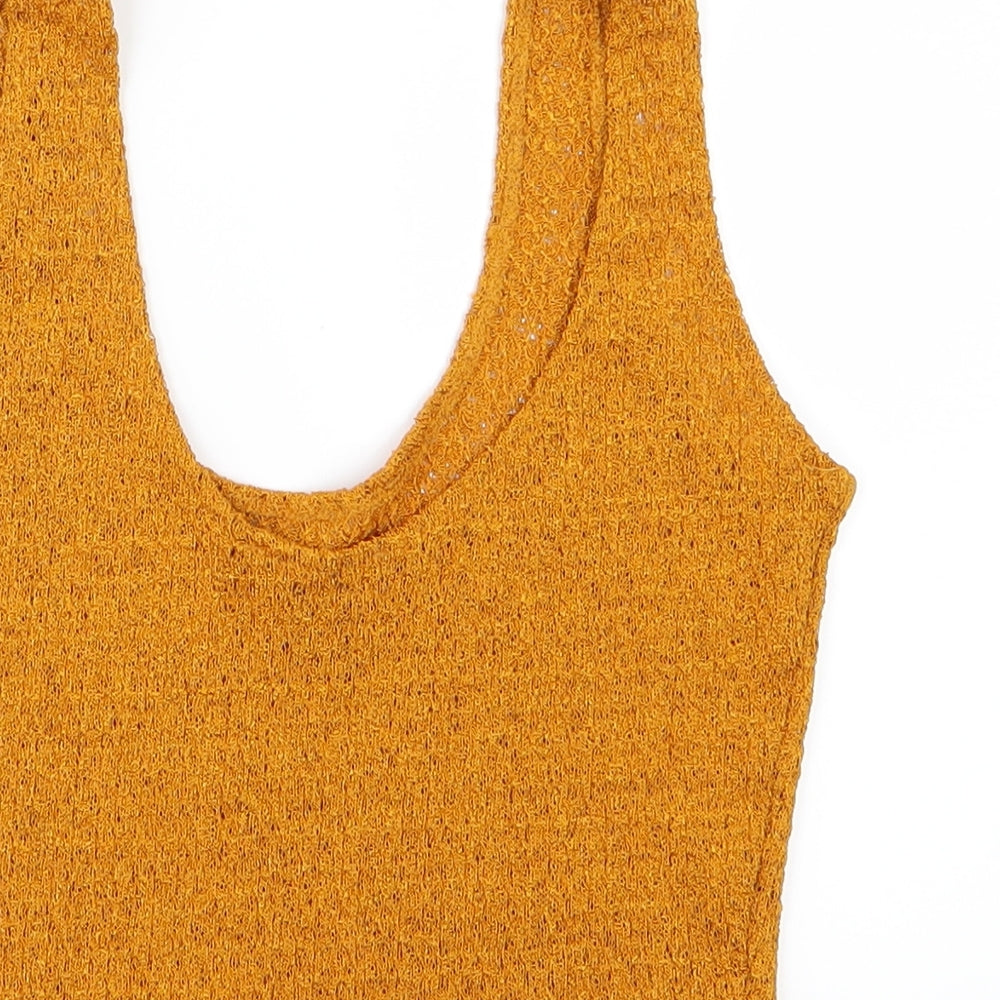 Primark Womens Yellow  Knit Basic Tank Size XS