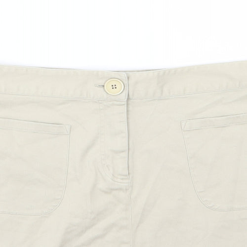 E-vie Womens Beige  Denim Mini Skirt Size 16