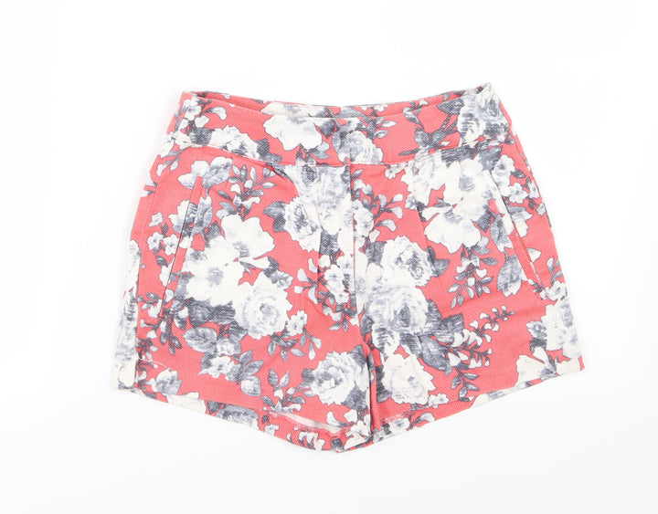 Glassons Womens Pink Floral Sailor Shorts Size 6