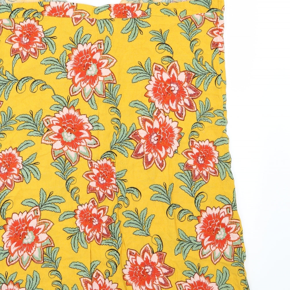 Primark Womens Yellow Floral  T-Shirt Dress  Size 20