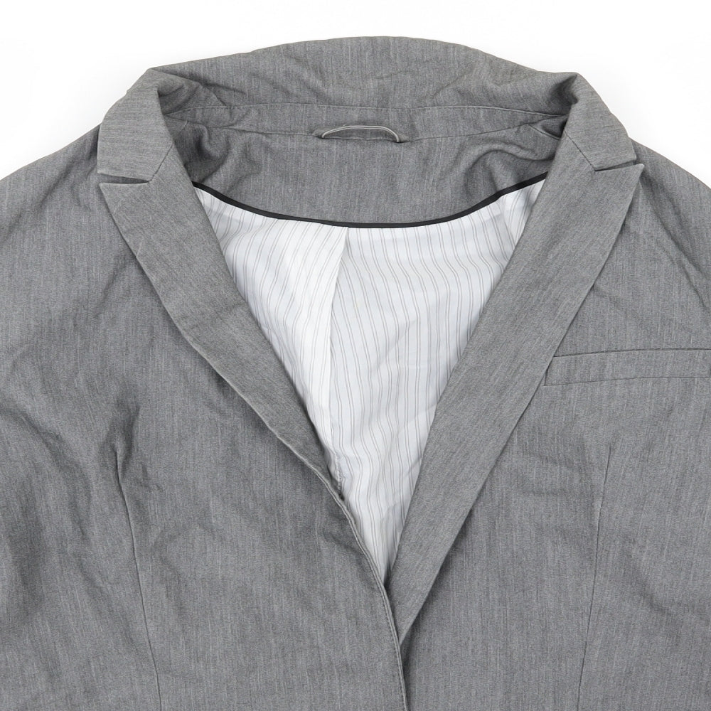 F&F Womens Grey  Rayon Jacket Blazer Size 18