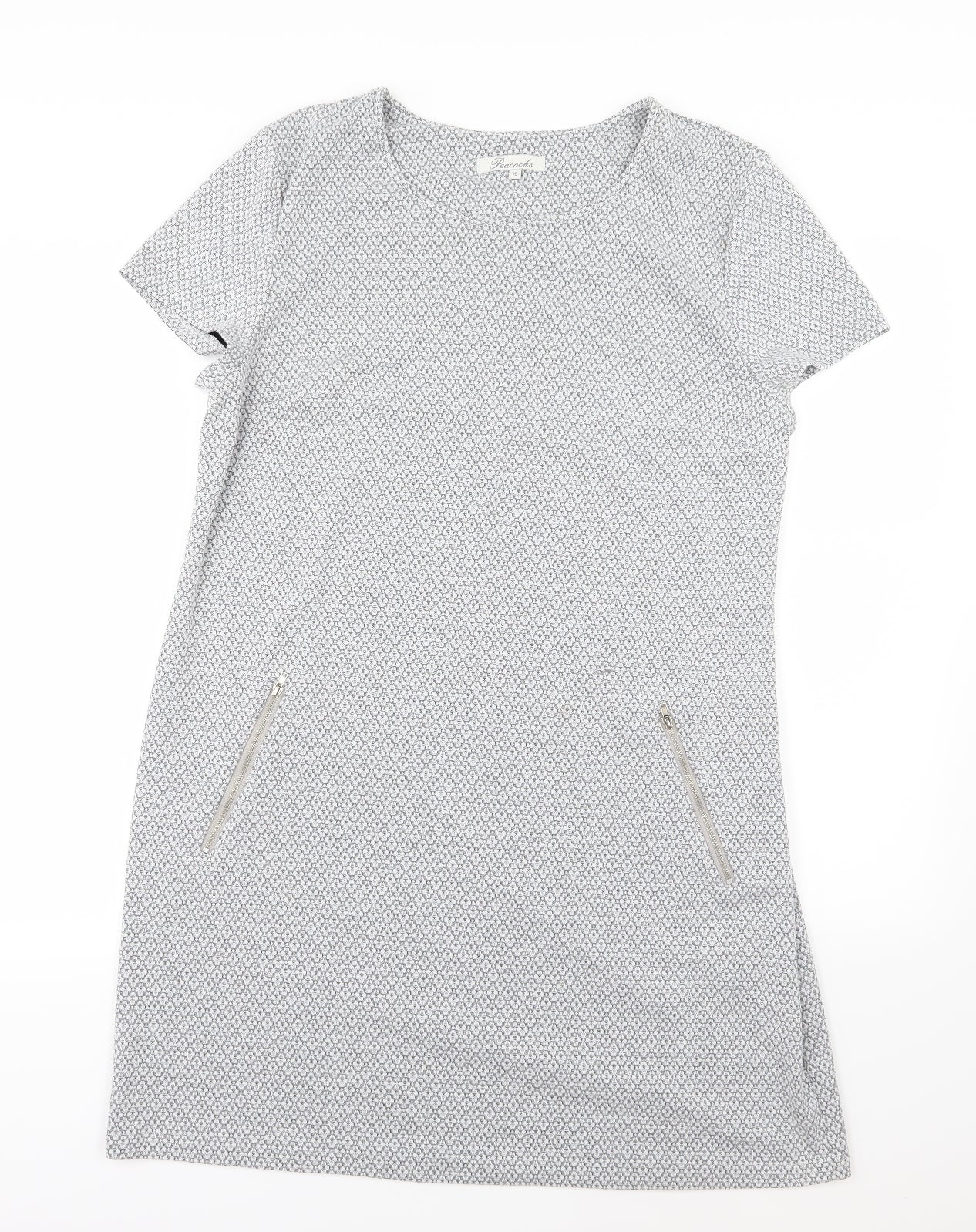 Peacocks Womens Grey  Jersey A-Line  Size 16
