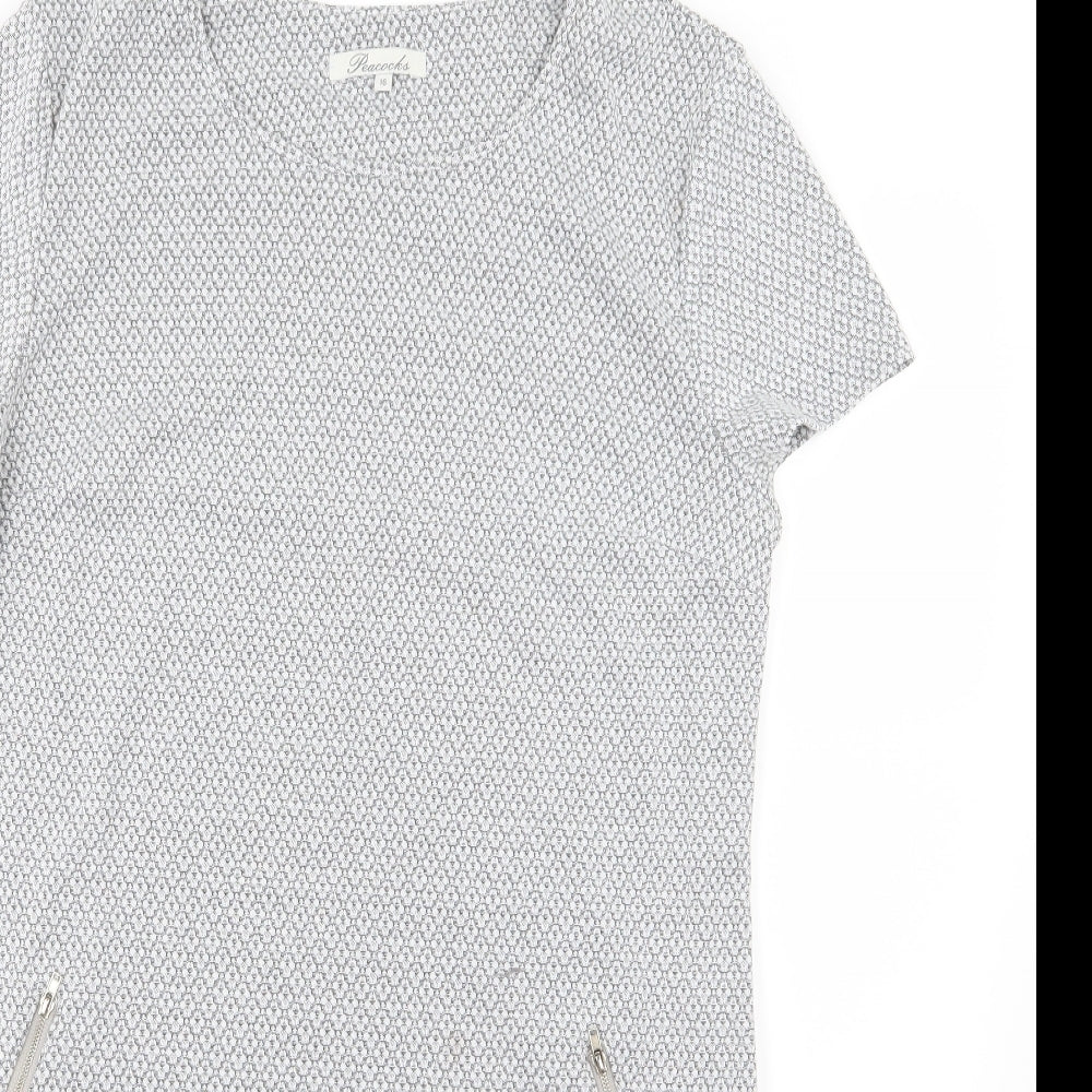 Peacocks Womens Grey  Jersey A-Line  Size 16