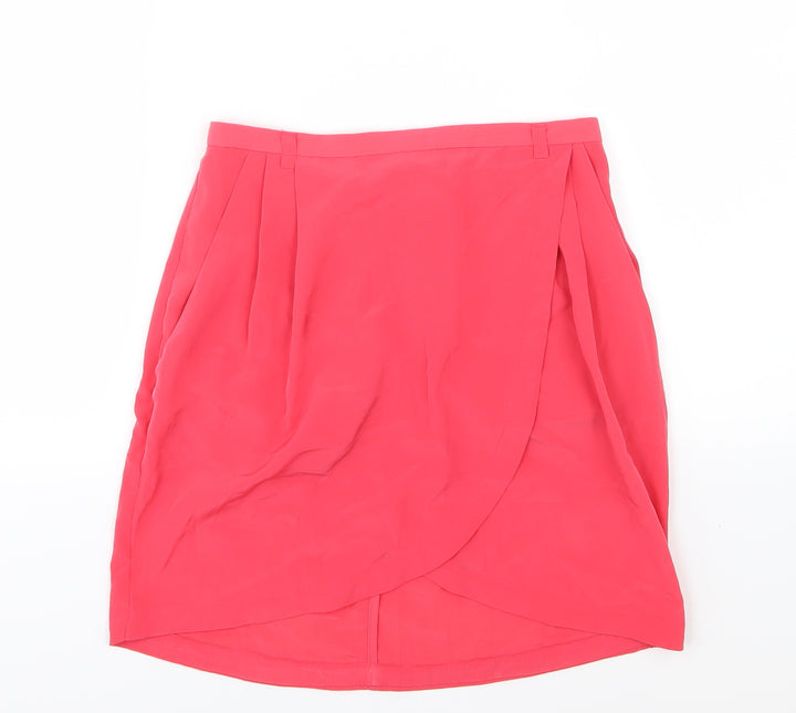 H&M Womens Pink Chiffon A-Line Skirt Size 6