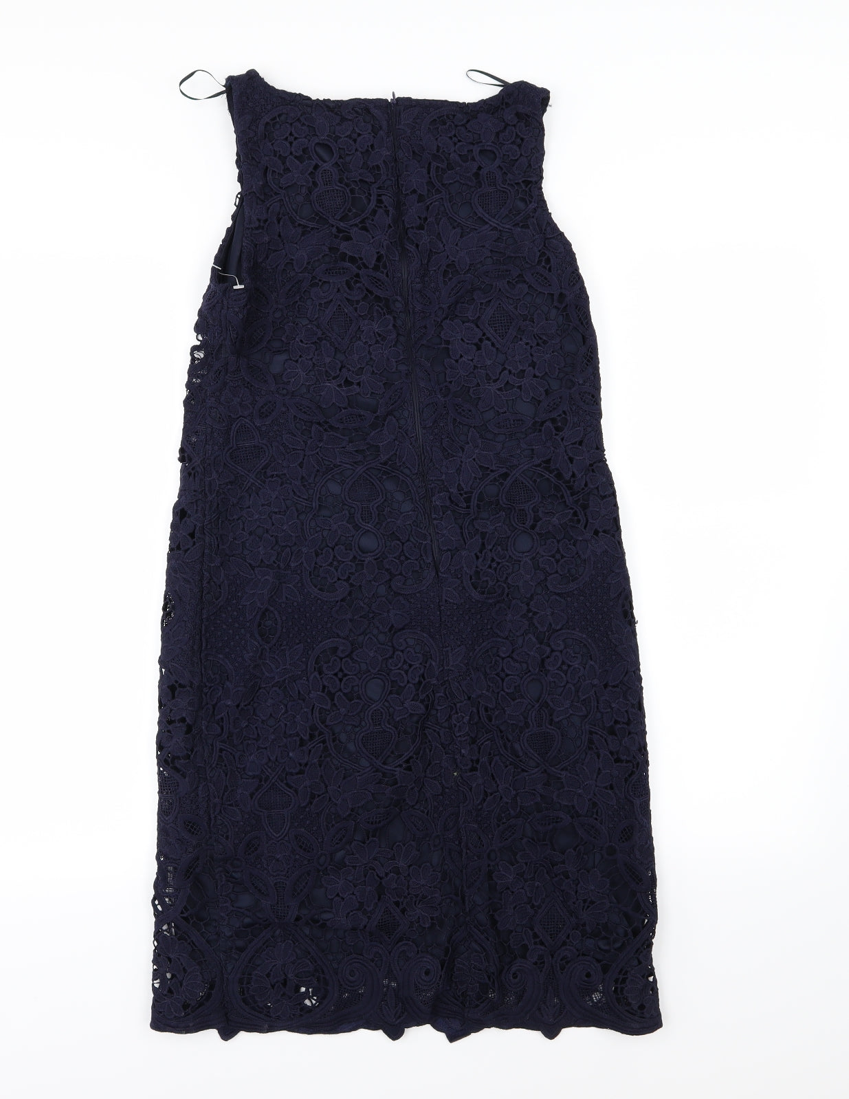 Preworn Womens Blue Floral  Pencil Dress  Size 8
