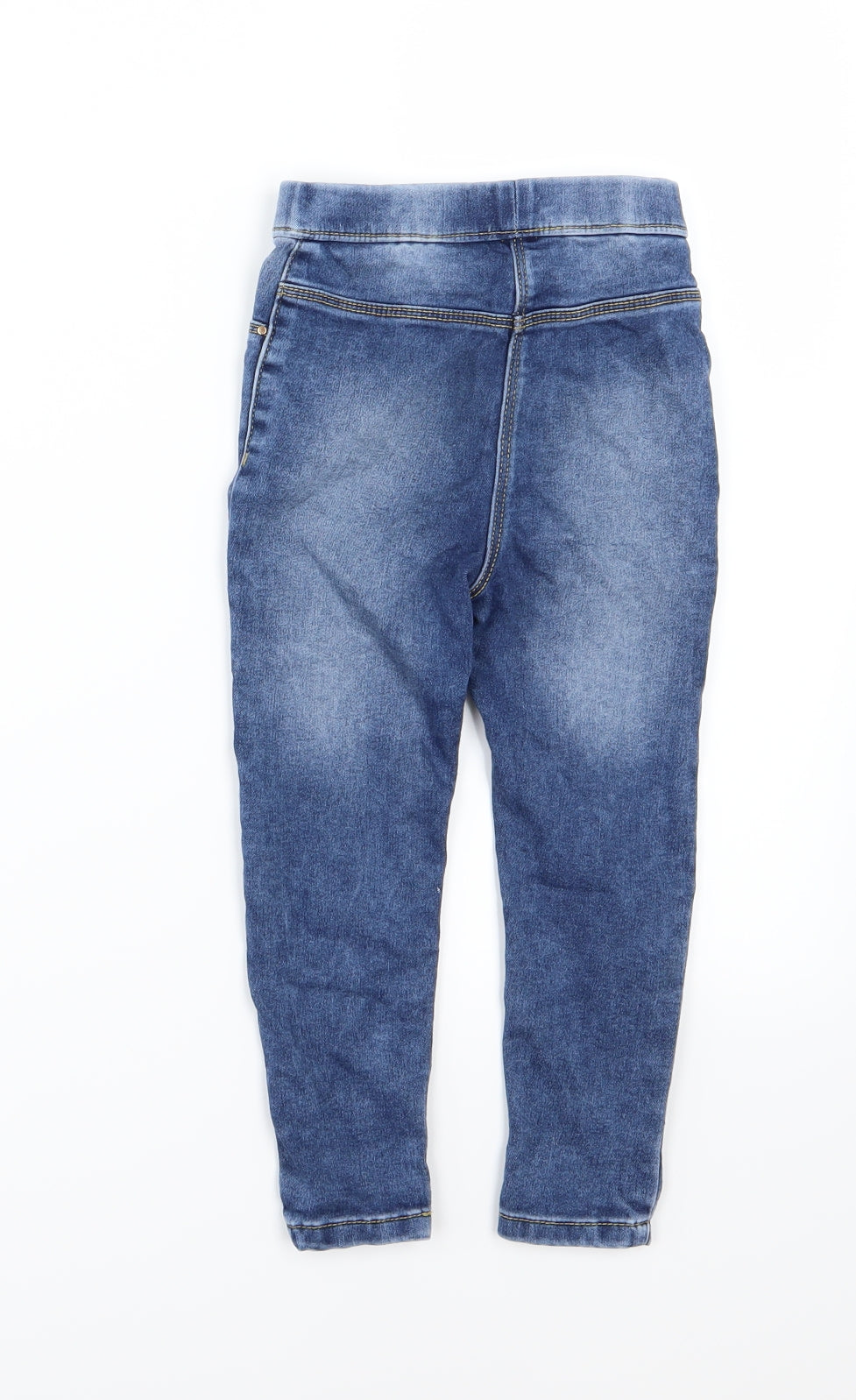 George Girls Blue  Denim Jegging Jeans Size 4-5 Years - Distressed