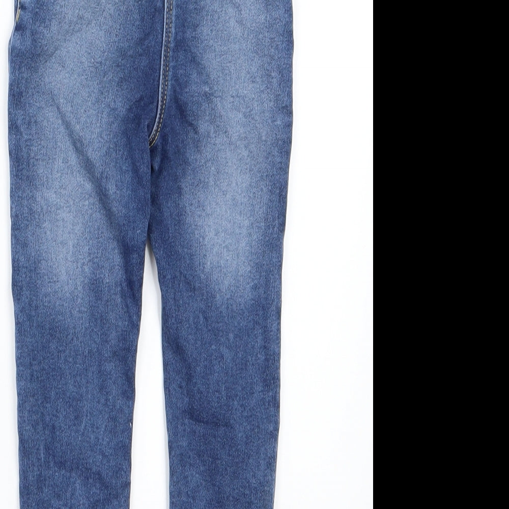 George Girls Blue  Denim Jegging Jeans Size 4-5 Years - Distressed