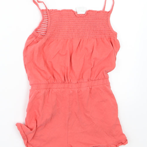 F&F Girls Red  Jersey Playsuit One-Piece Size 6-7 Years