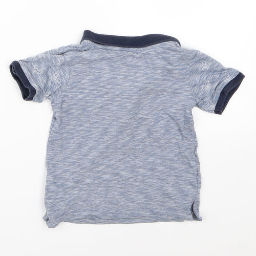Matalan Boys Blue  Jersey Basic Polo Size 3-4 Years  - mickey mouse