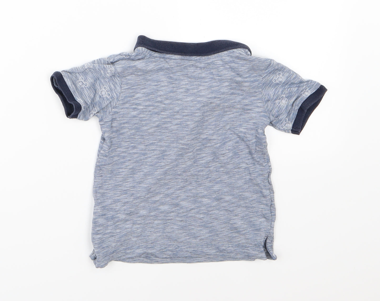 Matalan Boys Blue  Jersey Basic Polo Size 3-4 Years  - mickey mouse