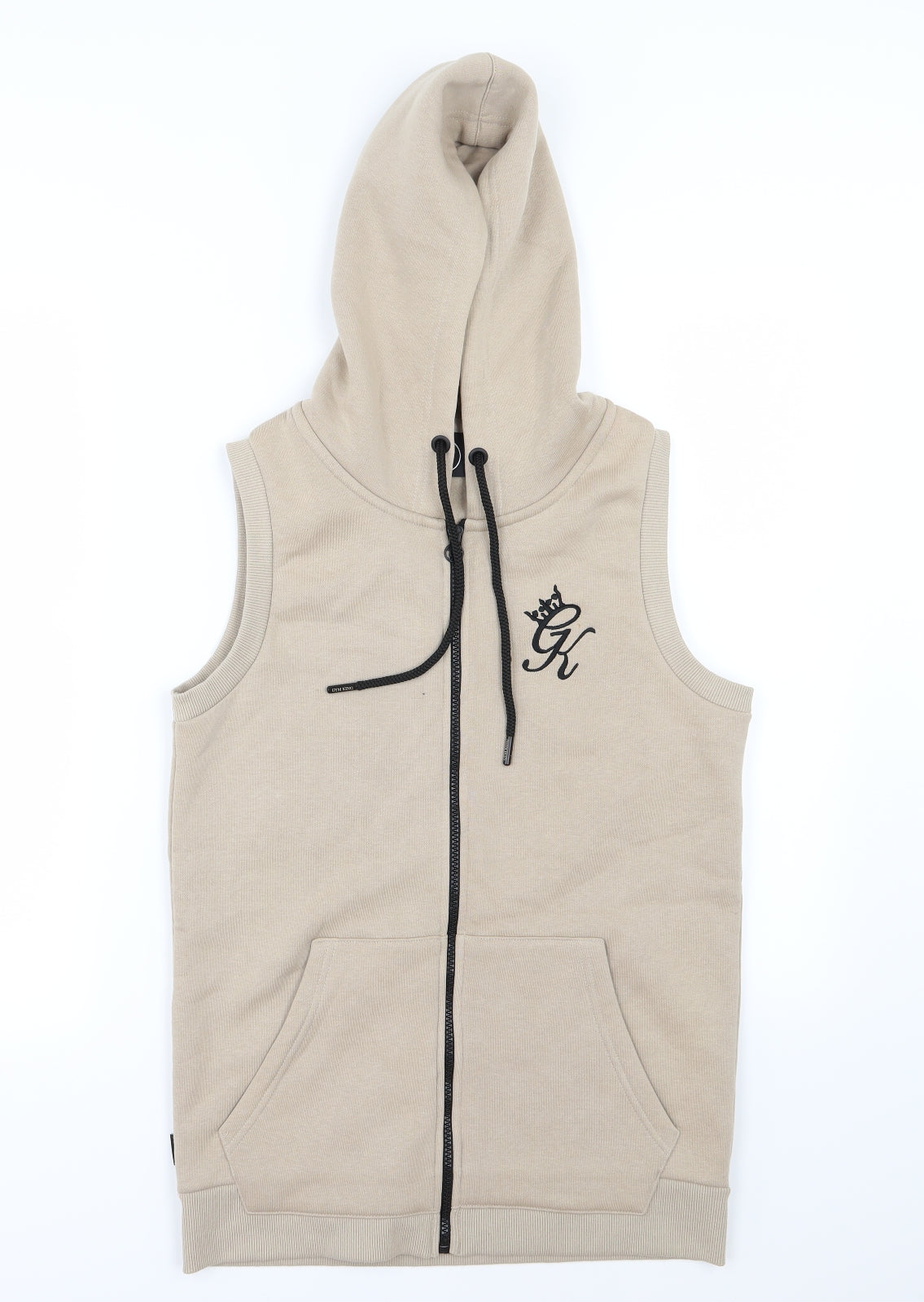 Gym King Mens Brown  Jersey Full Zip Hoodie Size S