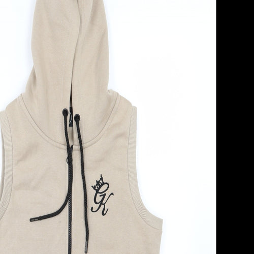 Gym King Mens Brown  Jersey Full Zip Hoodie Size S