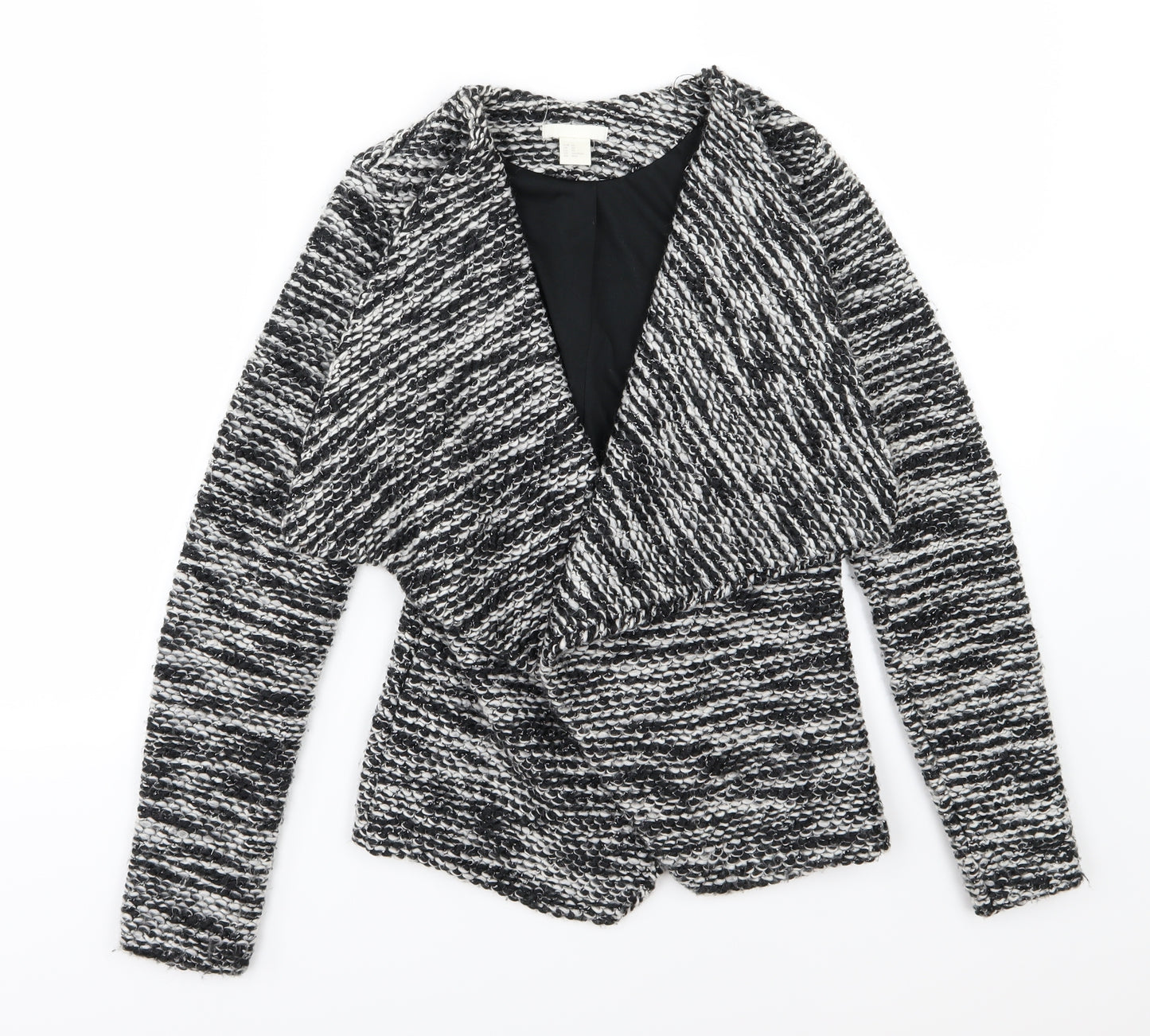 H&M Womens Grey  Knit Jacket  Size XS