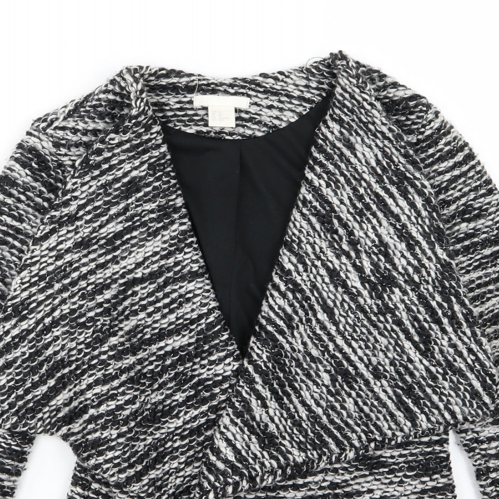 H&M Womens Grey  Knit Jacket  Size XS