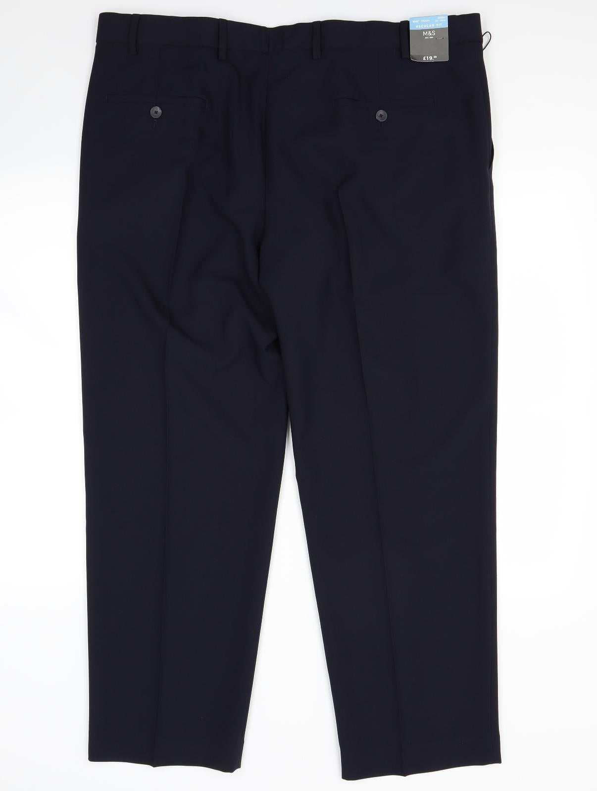 Marks and Spencer Mens Blue   Trousers  Size 40 L29 in