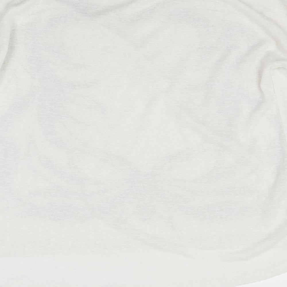elogy Womens White   Pullover Jumper Size M