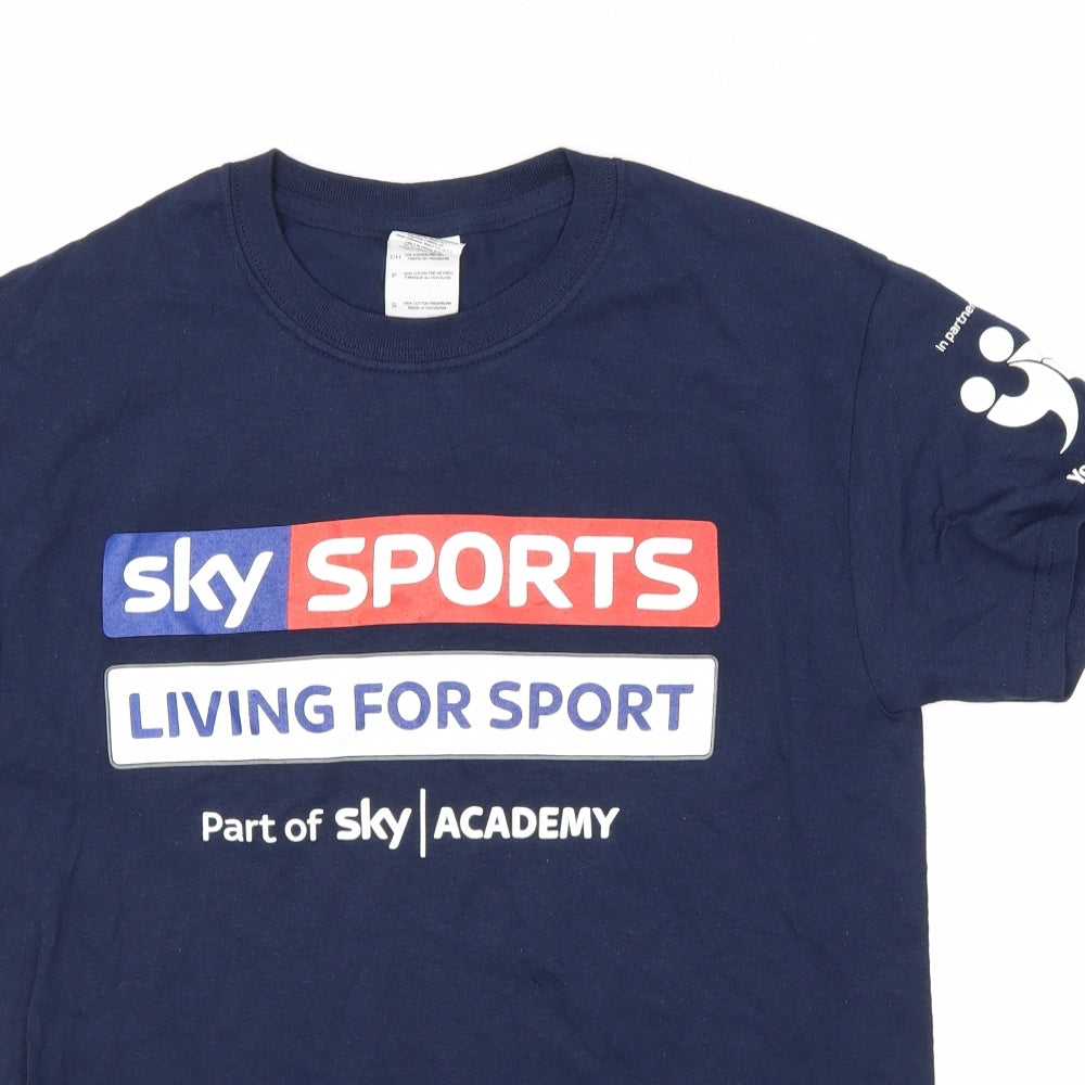 sky  Mens Blue    T-Shirt Size S  - Sky sports