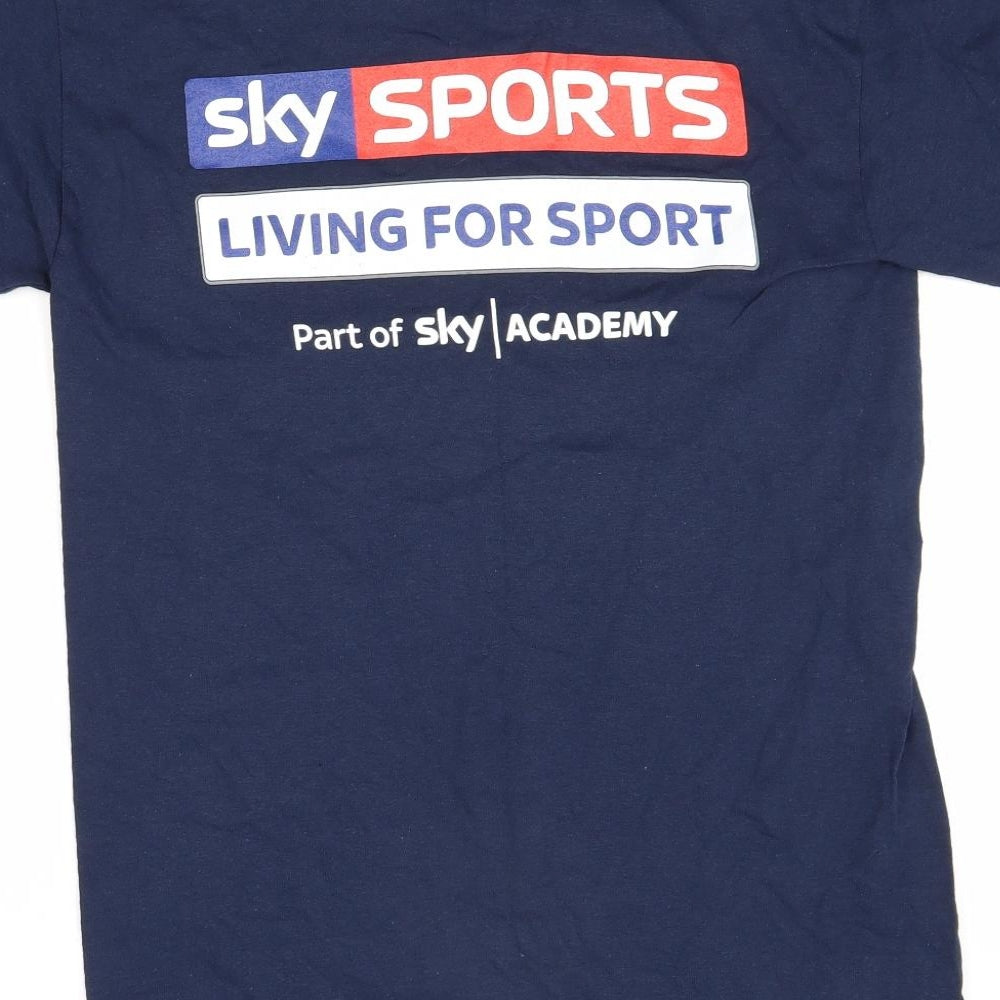 sky  Mens Blue    T-Shirt Size S  - Sky sports