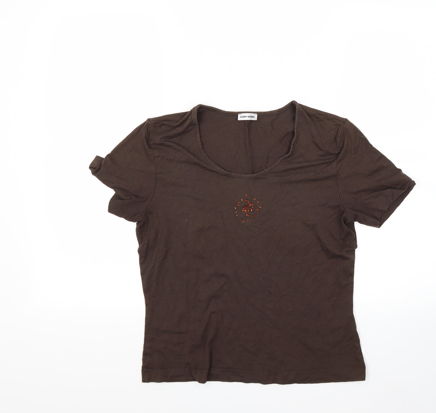 Gerry Weber Womens Brown   Basic T-Shirt Size 8