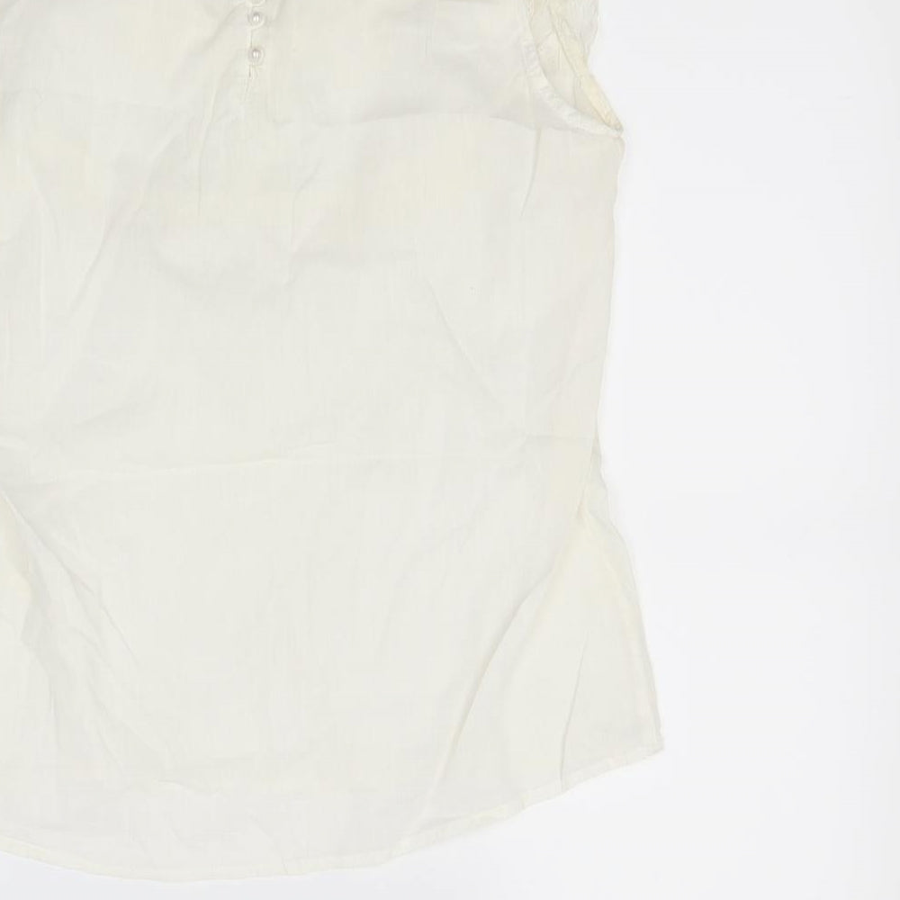 xi Womens White   Basic Blouse Size 10