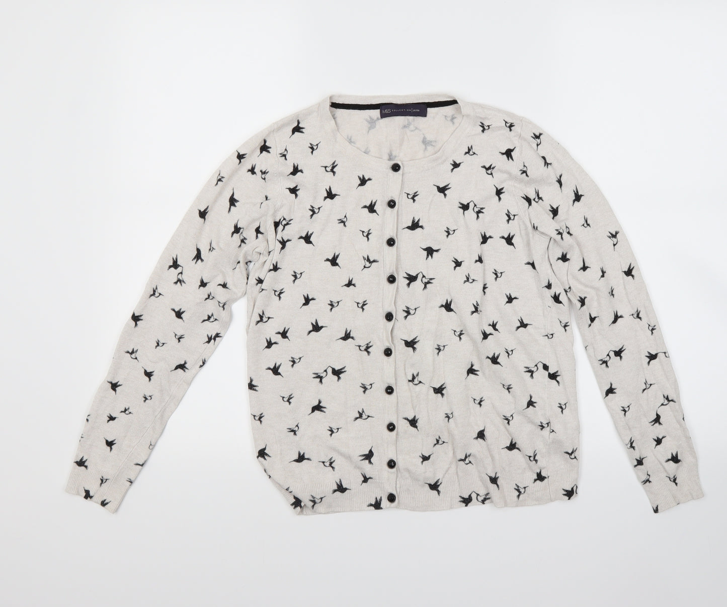 Marks and Spencer Womens Beige   Cardigan Jumper Size 12
