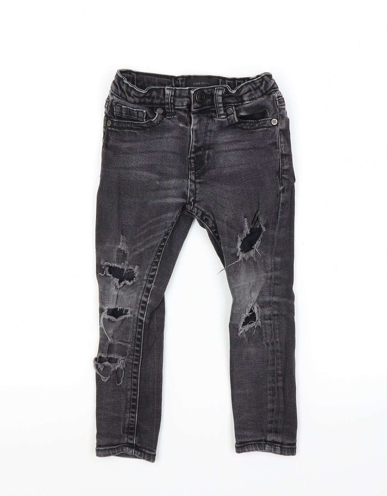 River Island Boys Black  Denim Skinny Jeans Size 3-4 Years