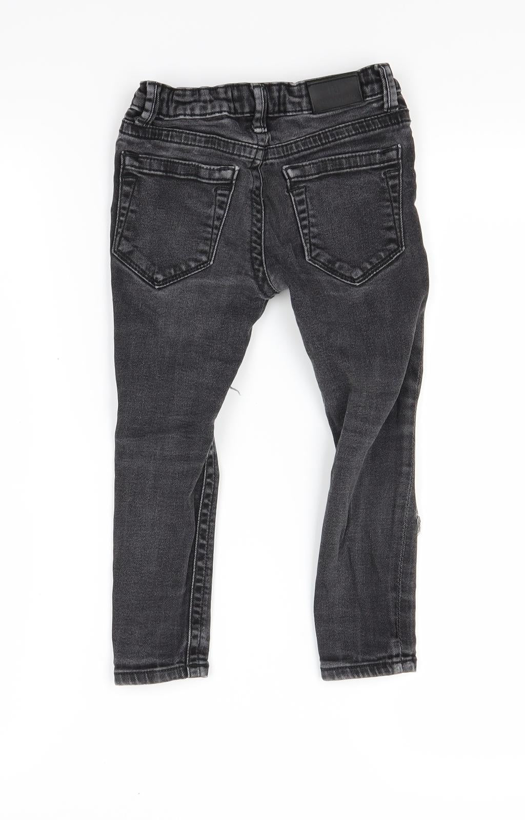 River Island Boys Black  Denim Skinny Jeans Size 3-4 Years