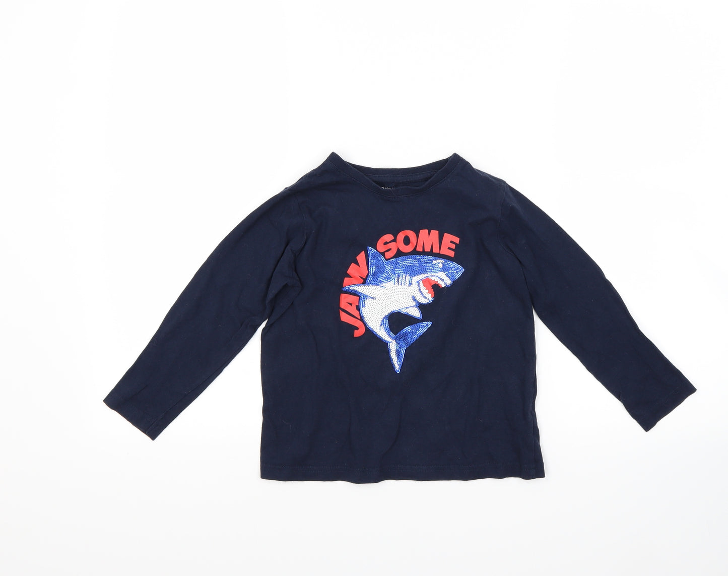 Primark Boys Blue   Pullover Sweatshirt Size 4-5 Years  - Jaws