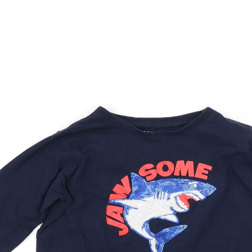 Primark Boys Blue   Pullover Sweatshirt Size 4-5 Years  - Jaws