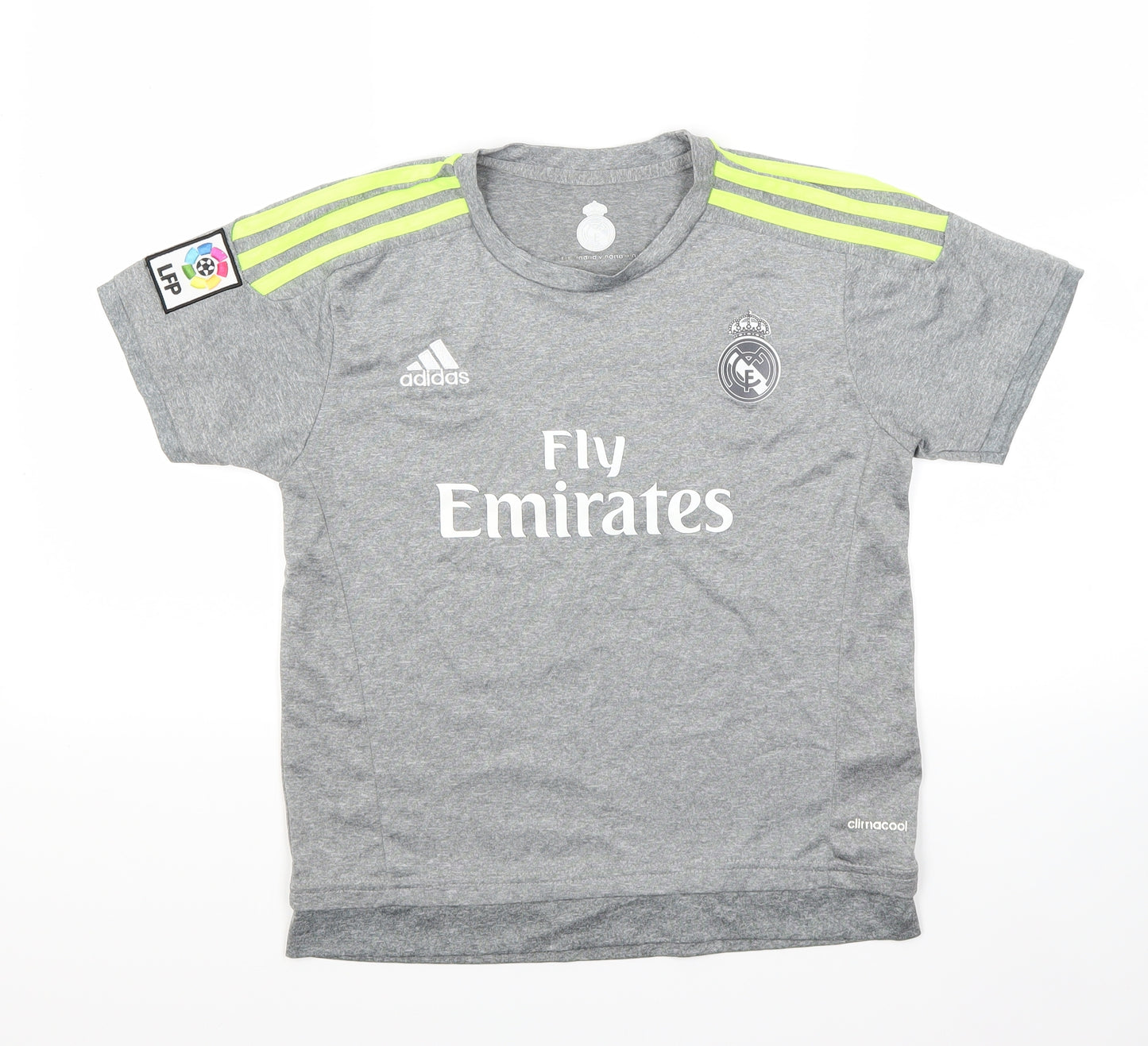 adidas Boys Grey   Basic T-Shirt Size M  - Real Madrid