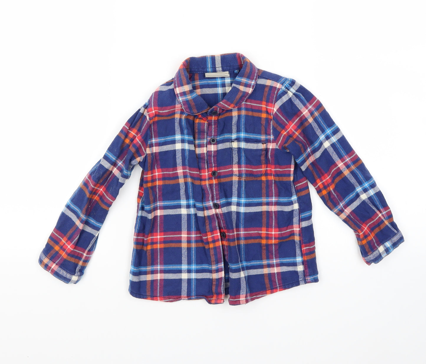 NEXT Boys Blue Check  Basic Button-Up Size 2-3 Years