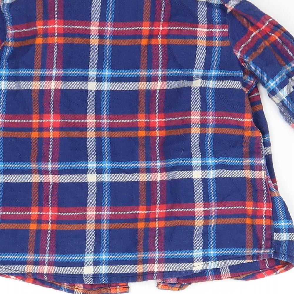 NEXT Boys Blue Check  Basic Button-Up Size 2-3 Years