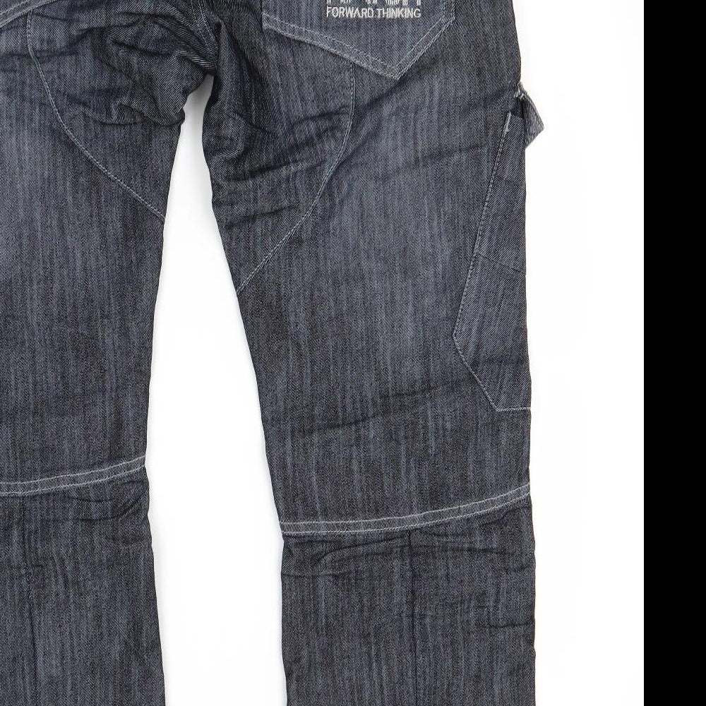 Crosshatch Mens Blue  Denim Straight Jeans Size 38 L29 in