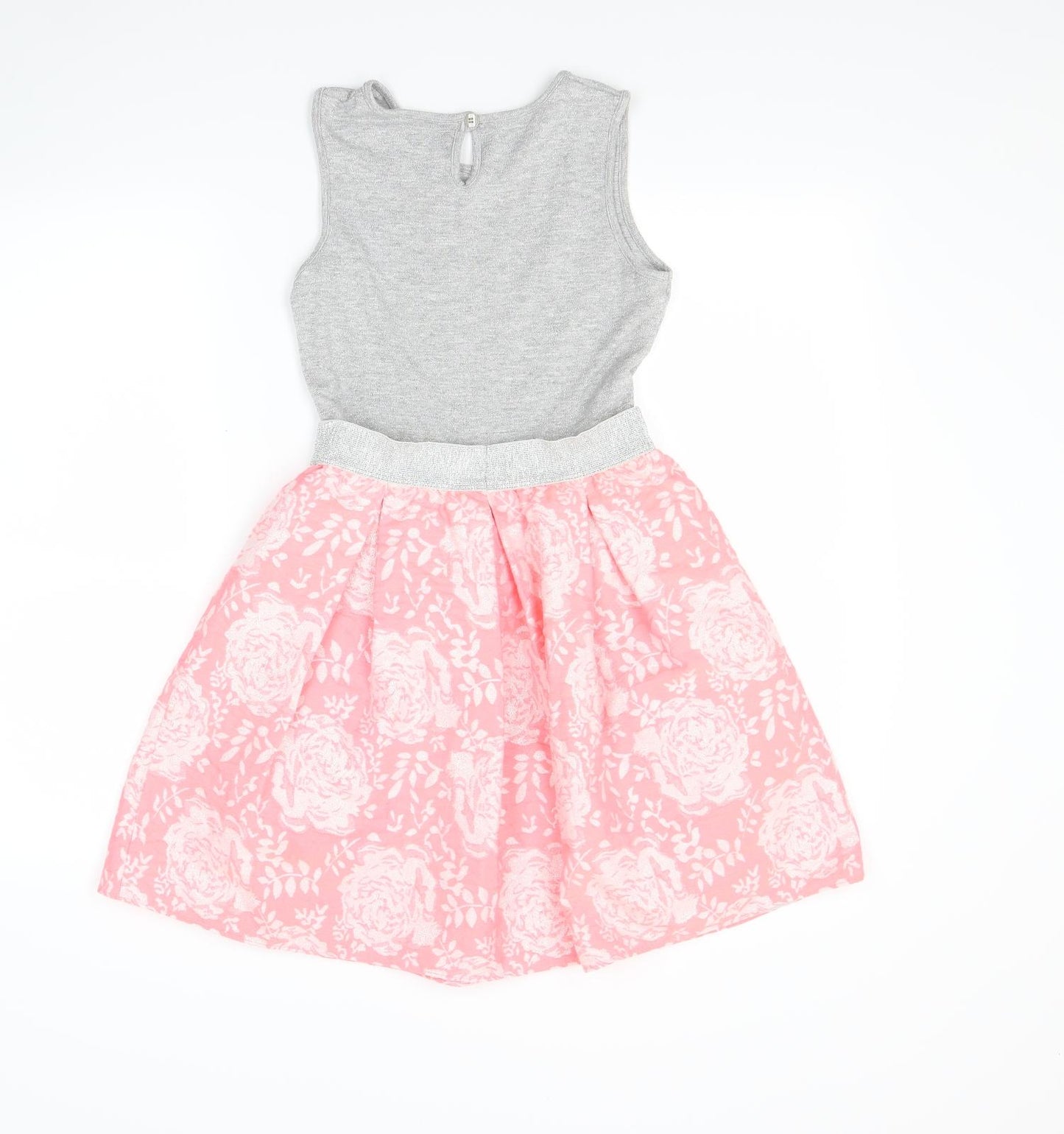 Nutmeg Girls Pink Floral  Fit & Flare  Size 10 Years