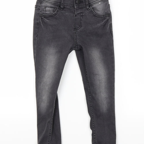 Primark Boys Black  Denim Skinny Jeans Size 4-5 Years
