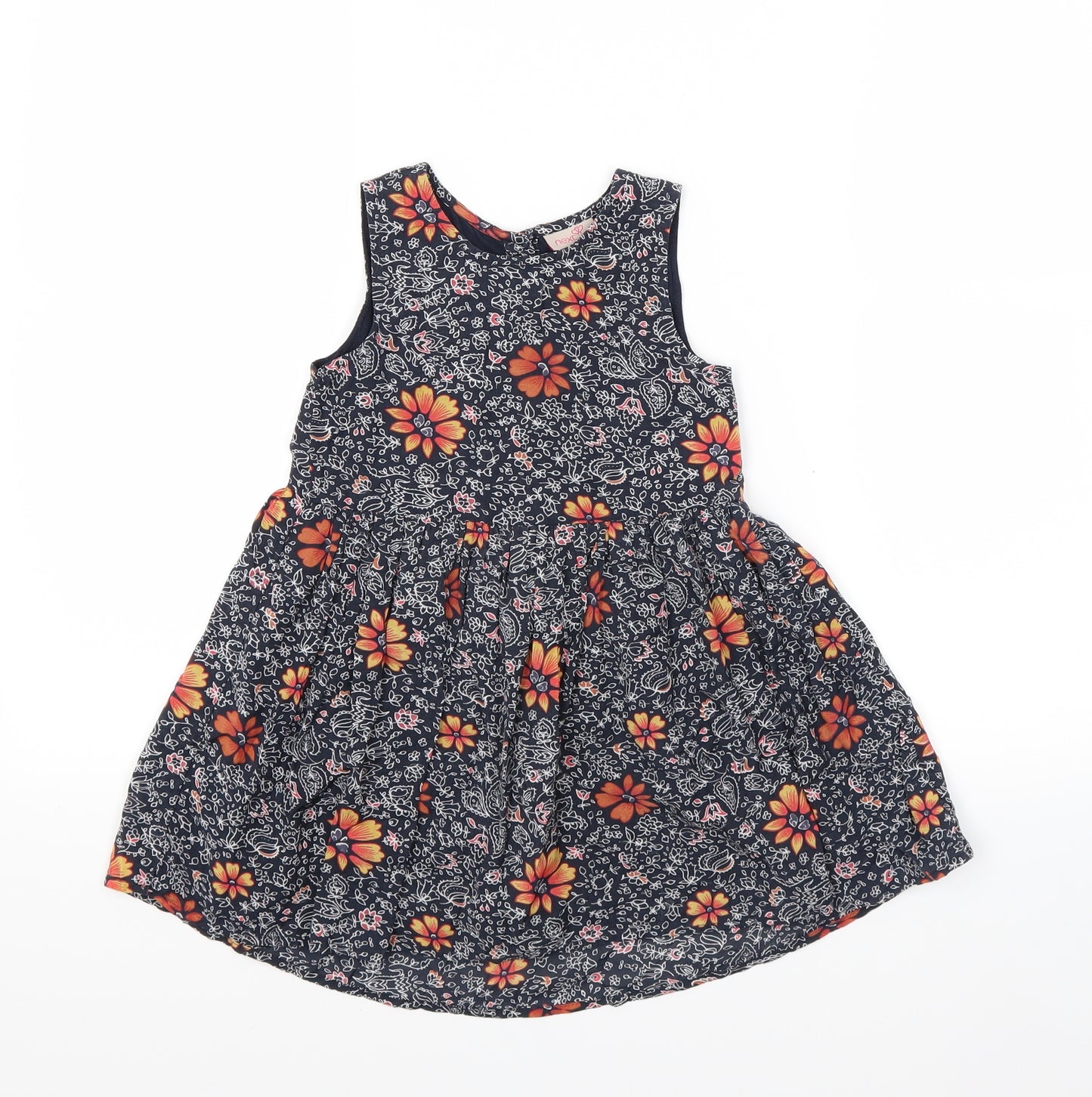 NEXT Girls Grey Floral  Fit & Flare  Size 2-3 Years