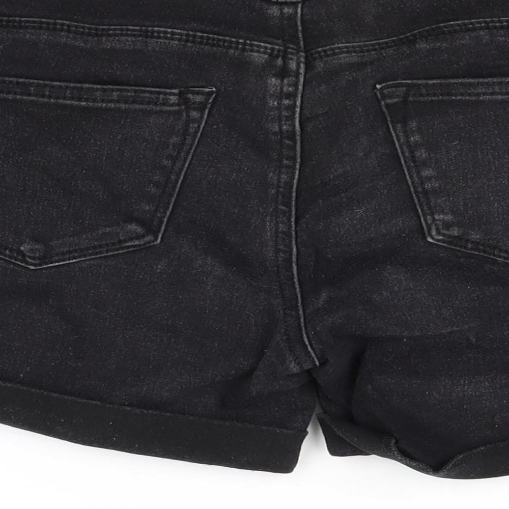 Primark Womens Black  Denim Cut-Off Shorts Size 8