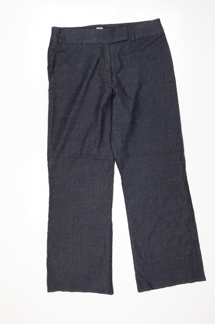 New Look Womens Blue Trousers Size 16 L29 in