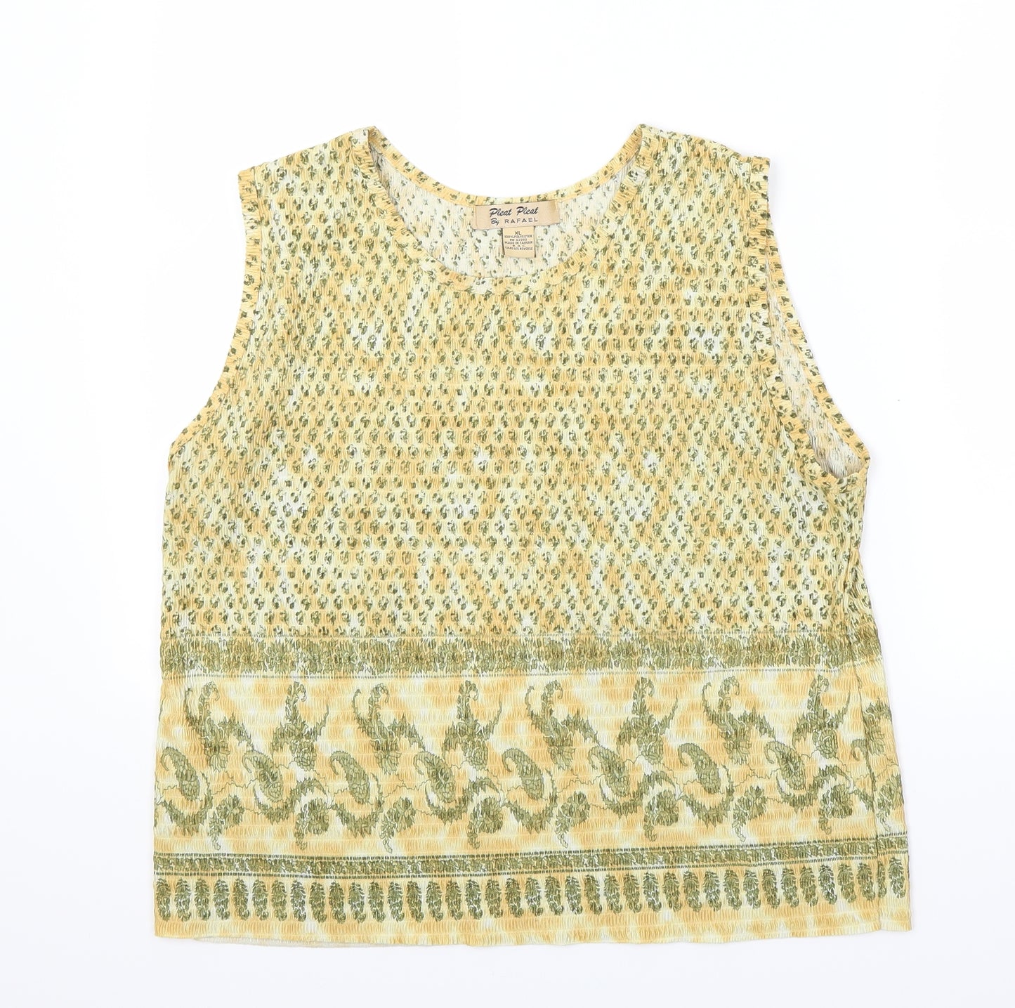 Pleat Pleat Womens Gold   Basic Blouse Size XL