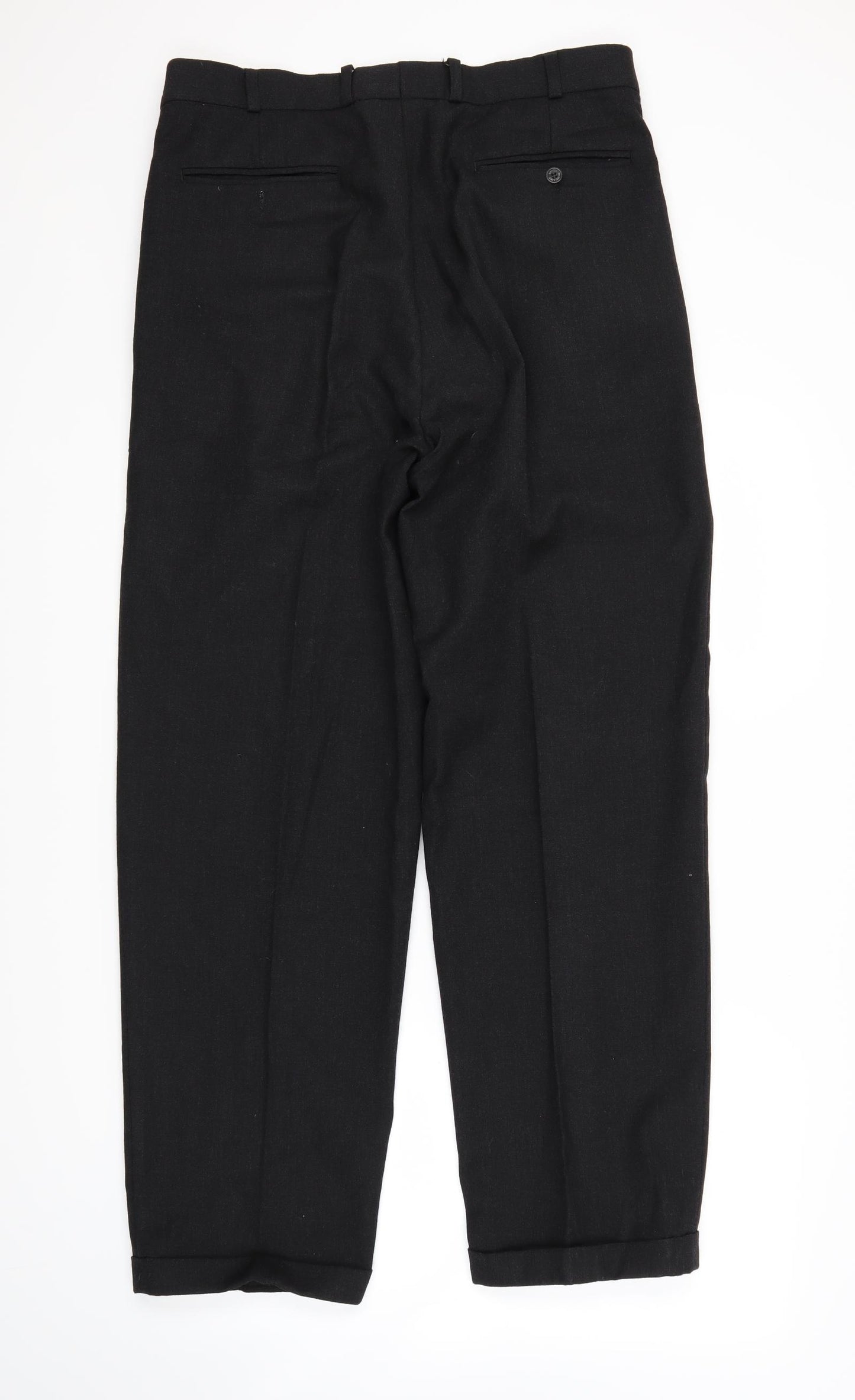Bruno Saint Hilaire Mens Black   Trousers  Size 34 L29 in