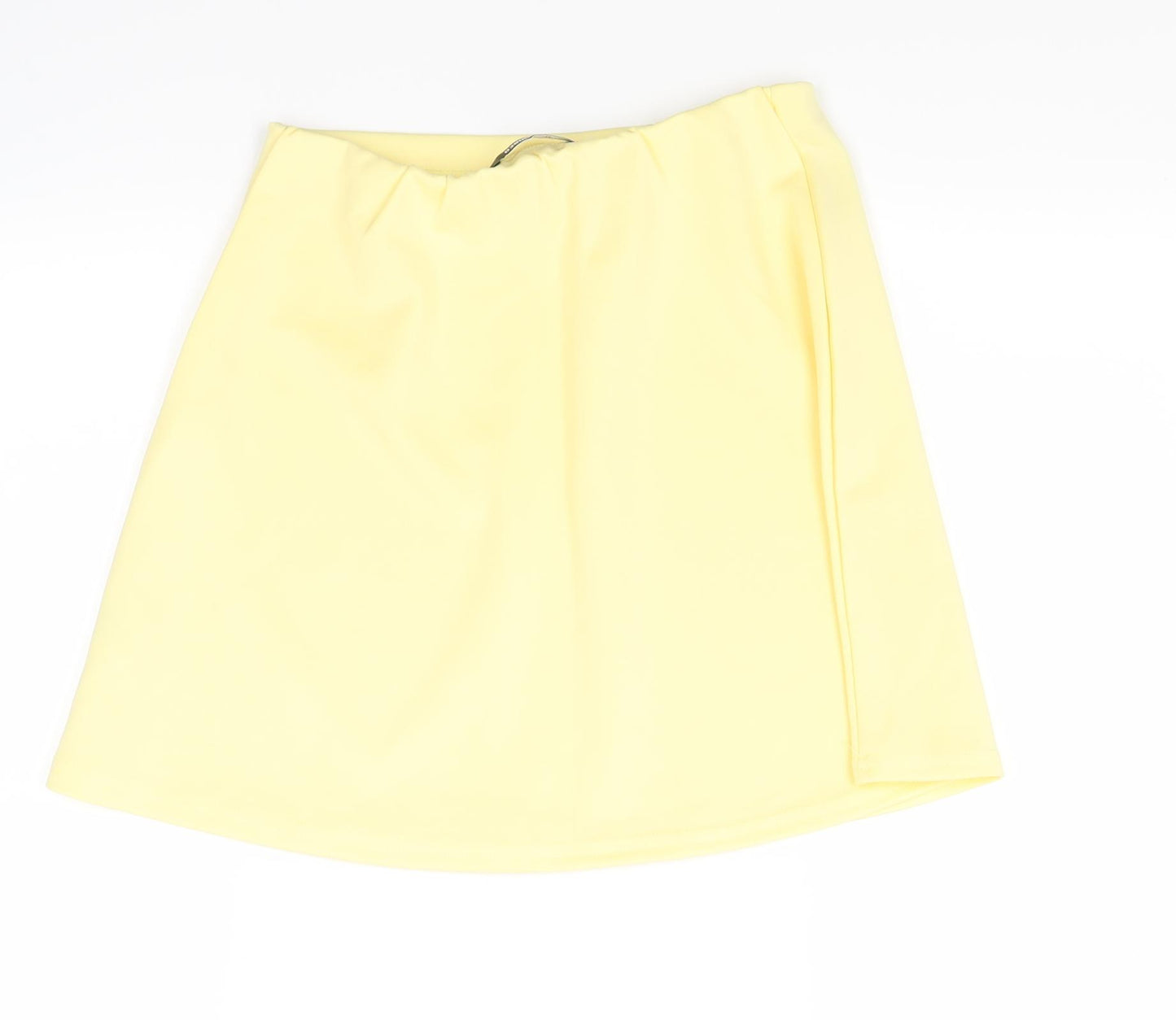 missguded Womens Yellow   Mini Skirt Size 10