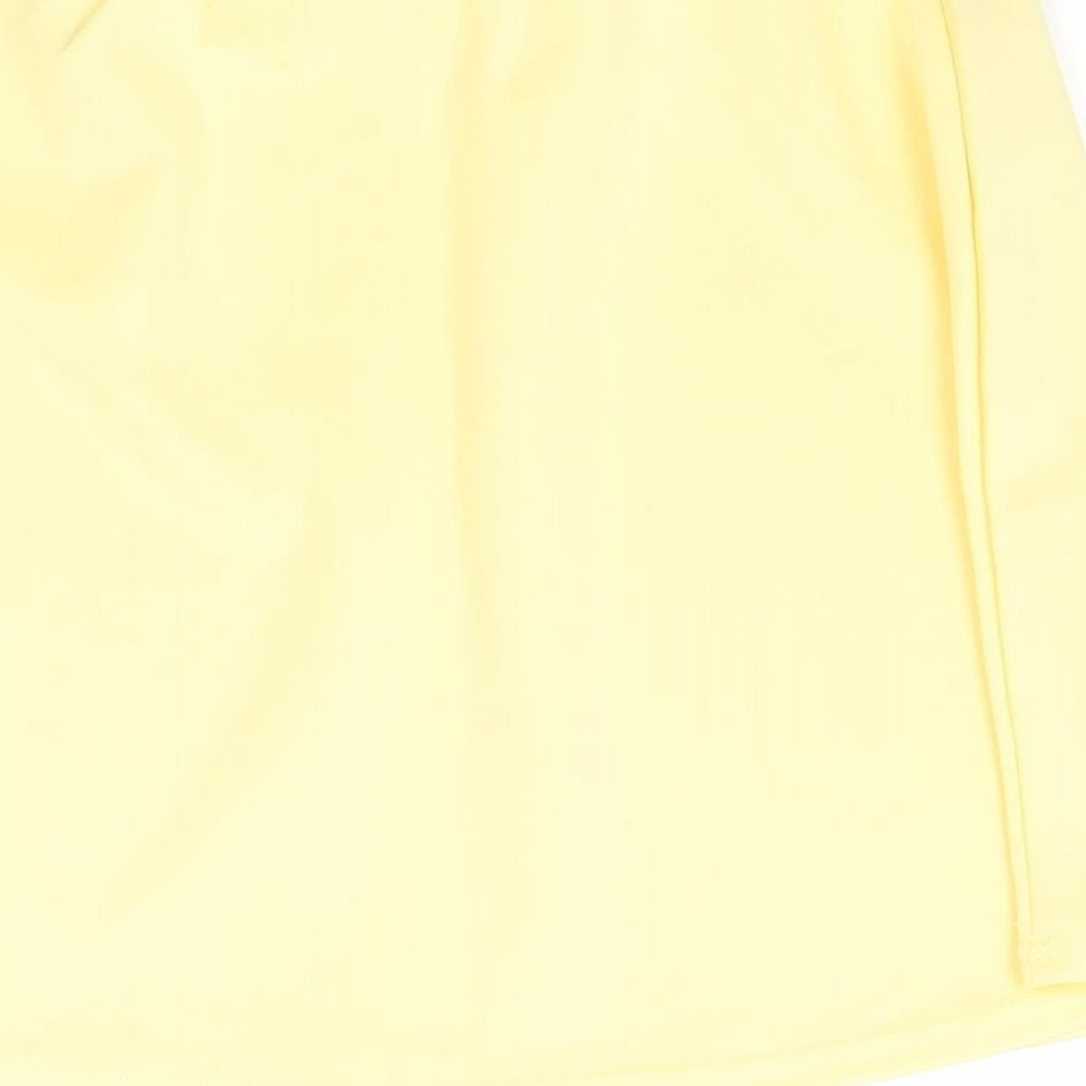 missguded Womens Yellow   Mini Skirt Size 10
